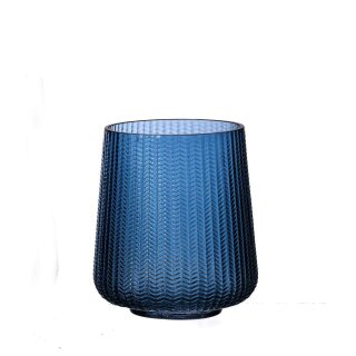 Windlicht / Vase Blau Boa 15 cm Maße: 13 x 13 x 15 cm konisch, Ritzehoff & Breker