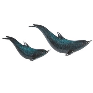 DelphinFlipPoly,blau/silber 29 x 11 x 8 cm