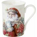 Becher Bone China IHR   ( SANTAS WREATH cream )...