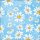 Serviette 33 x 33 cm  3 lagig, 20 Stück pro Packung Daisies blue FSC Mix  "AMBIENTE