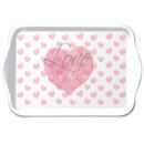 Tablett Melamin 13 x 21 cm, Love letters AMBIENTE