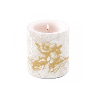 Windlicht Kerze D 10 cm; H 10 cm,  Medium ( Classic Angels gold ) AMBIENTE