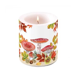 Windlicht Kerze D 10 cm; H 10 cm,  Medium ( Fly Agaric Group ) AMBIENTE