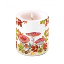 Windlicht Kerze D 10 cm; H 10 cm,  Medium ( Fly Agaric...