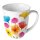 Becher - Mug - Tasse Tee / Kaffee Becher Bone China 0,4 L; 10,5 cm Hoch- Ø9,5cm  Colourful Summer Flowers AMBIENTE