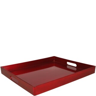 Kunststoff Tablett "Style", L41cm, B35cm, H4cm, rot nicht lebensmittelecht, nicht spülmaschinengeeignet